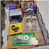 Image 1 : TRAY OF ASSORTED SHOP ITEMS, HID LIGHTS, PULLERS ETC