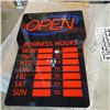 Image 2 : NEW LED OPEN SIGN WITH POWER SUPPLY, 24 INCH TALL BY 16 INCH WIDE