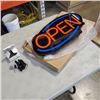 Image 1 : NEW LED OPEN SIGN WITH POWER SUPPLY, 24 INCH TALL 14 INCH WIDE