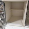 Image 8 : LARGE 4 SECTION PET CAGE, 92 INCH LONG, 31 INCH DEEP AND 28 INCH TALL, SOID ONE PIECE, WITH 4 DOORS