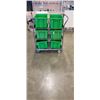 Image 1 : COMMERCIAL WAREHOUSE BIN ROLLING CART WITH 6 BINS, 34 INCH WIDE, 26 INCH DEEP