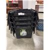 Image 2 : 4 STORAGE TOTES, 5 SMALL PLASTIC BINS AND BOX OF ONION BAGS