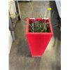 Image 2 : RED PLANTER POT W/ PLANT