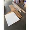 Image 1 : ASSORTED EZ RECT SHELVING PIECES, LUMBER ETC