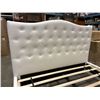 Image 2 : WHITE TUFTED QUEENSIZE BEDFRAME