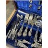 Image 2 : CUTLERY CANTEEN WITH BIRKS PLATE CUTLERY SET, HALLMARKED "J"