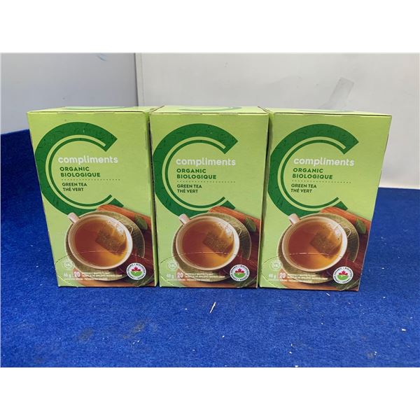 Compliments Organic Green Tea (3 x 20 Tea Bags)