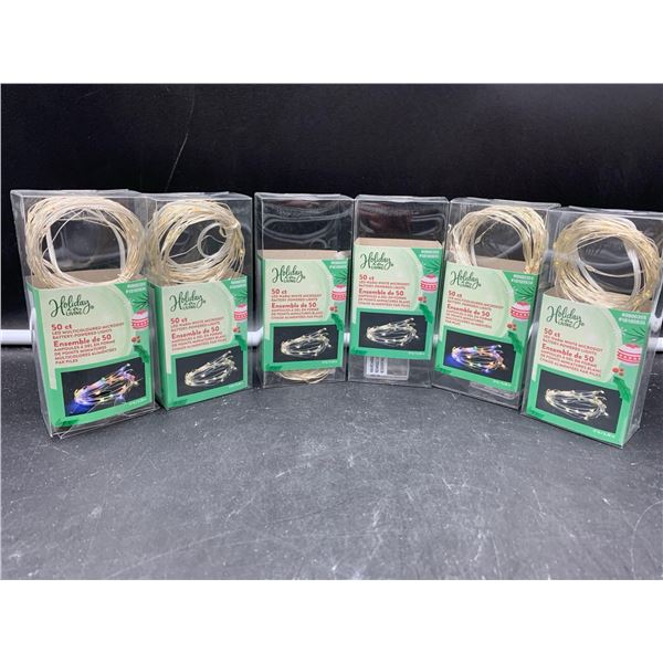 Holiday Living 50ct LED Warm White Microdot Battery Powered Lights (6ct)