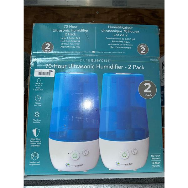 70-hour ultra sonic humidifier 2 pack