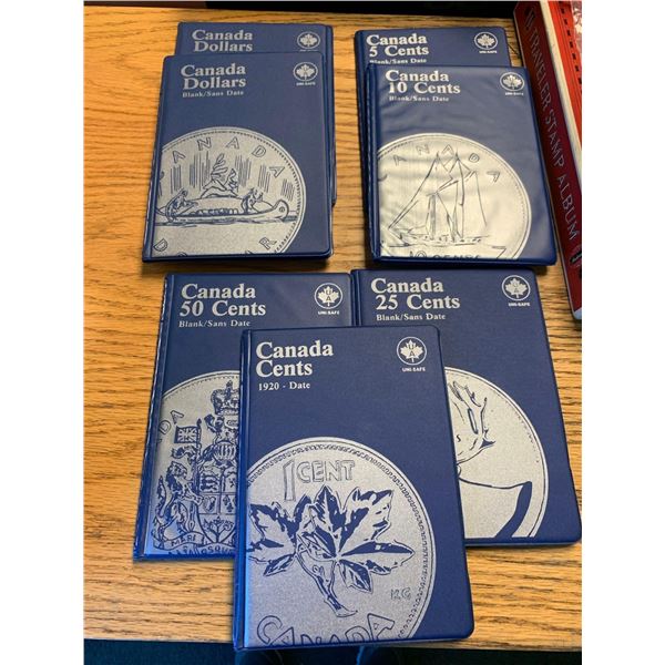 ESTATE ITEM - Lot of 7 Canada Mint Coin folders of assorted Coins