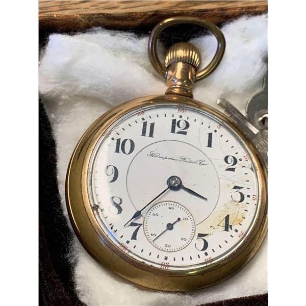 ESTATE ITEM - Vintage Hampden Watch company Railroad Brass Pocket Watch