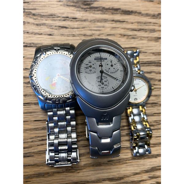 ESTATE ITEM - Lot of 3 assorted wrist watches Timex Ironman, Maurice Lacroix and mickey mouse