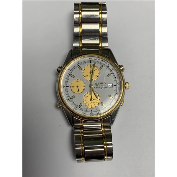 ESTATE ITEM - Seiko Quartz mens Date Faced Wrist Watch