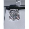 Image 2 : ESTATE ITEM - Emerald cut 1.0 Carat Solitaire Cluster Earring Set