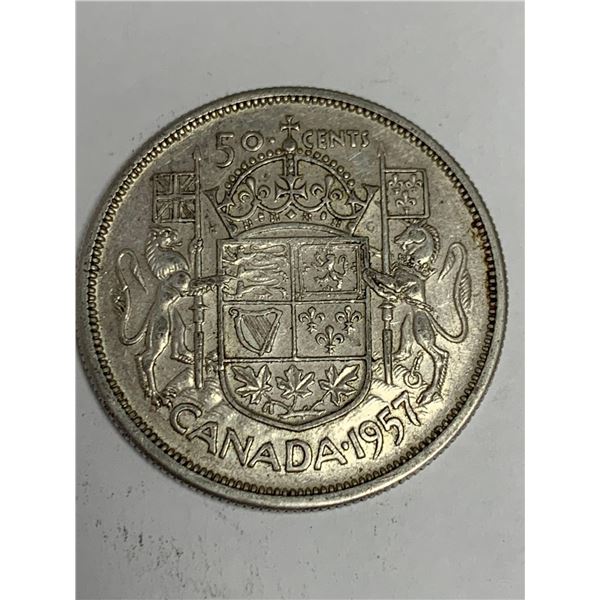 ESTATE ITEM - Canada Vintage Silver 1957 Half Dollar