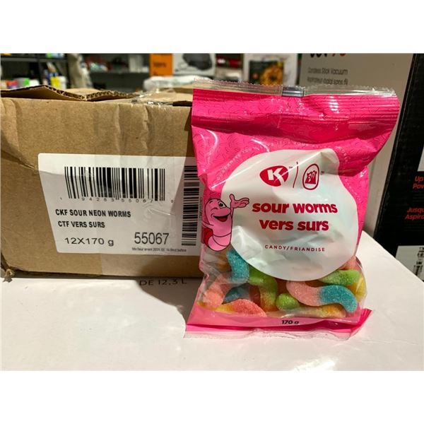 Circle K Sour Worms 12 x 170g
