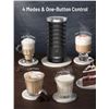 Image 2 : Milk Frother, Paris Rhône 4-in-1 Electric Coffee Frother, Non-Slip Stylish Design, Hot & Cold Milk S