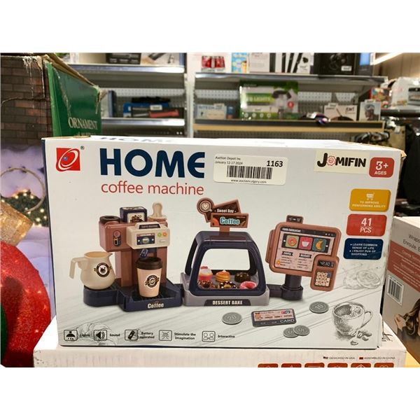 Home coffee machine childrens play set
