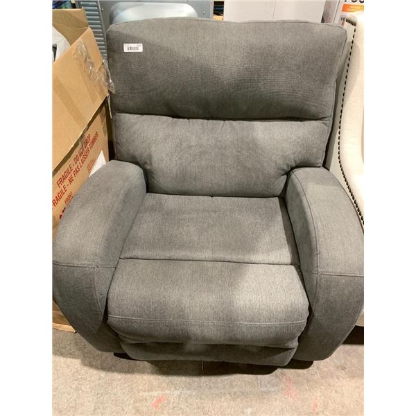 Upholsteres, Gray Reclining Rocking Easy Chair - Manual Recliner