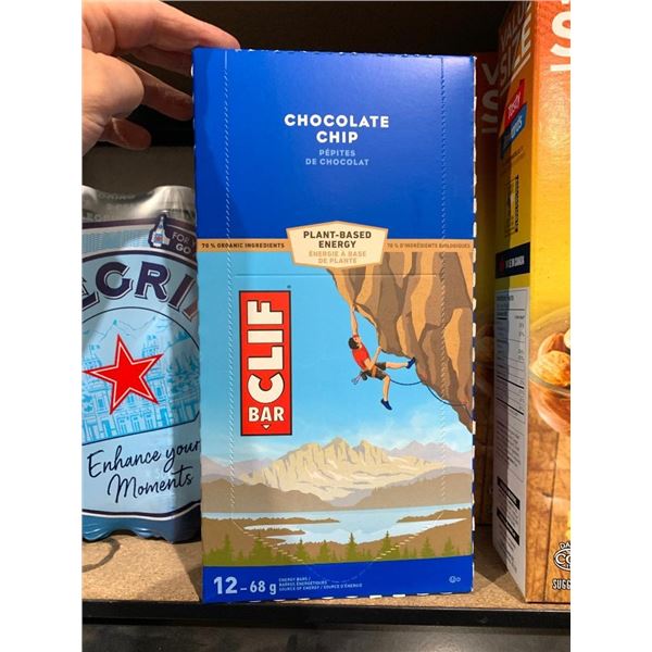 chocolate chip clif bars 12 x 68g