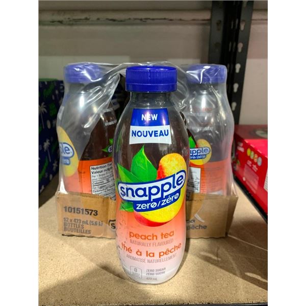 Snapple zero peach tea 12 x 473ml