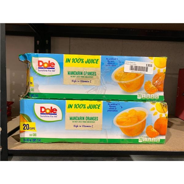 Dole Mandarin oranges 2 x 20 cups