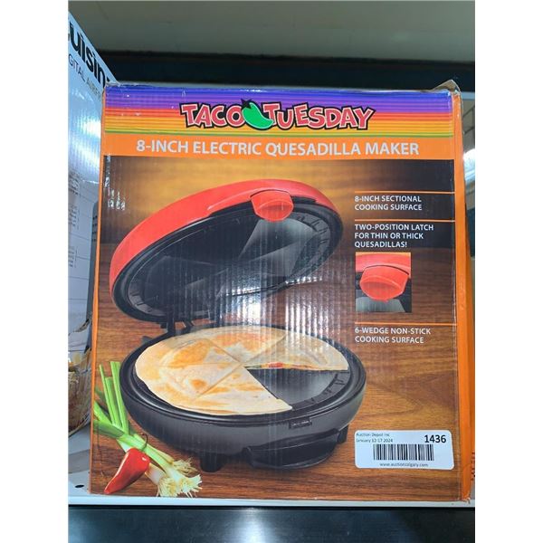 Taco tuesday 8" electric quesadilla maker