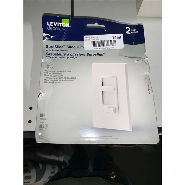 Leviton sure slide dimmer switch.