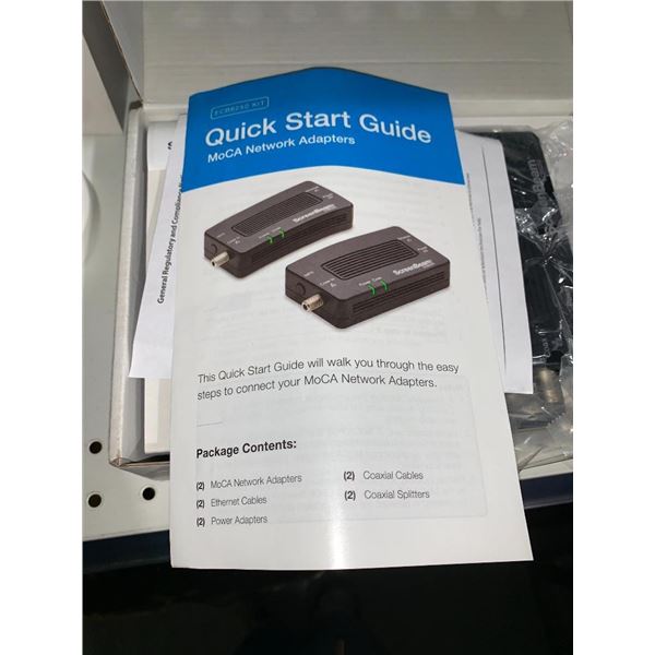 Quick start guide. MoCA network adapters
