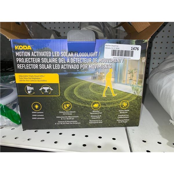 Koda motion activated LED solar flood light