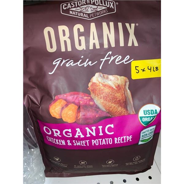 Organic chicken & sweet potato dog food 5 x 4lbs