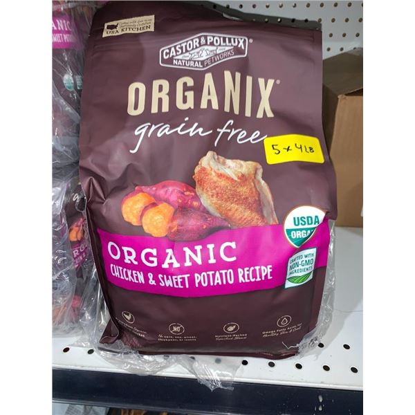 Organic chicken & sweet potato dog food 5 x 4lbs