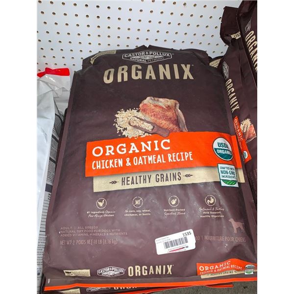 Castor & Pollux Organix adult dog food, chicken and oatmeal flavour, 18lb