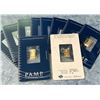 Image 7 : (10) PAMP 1 Gram .9999 Gold Bars Lady Fortuna