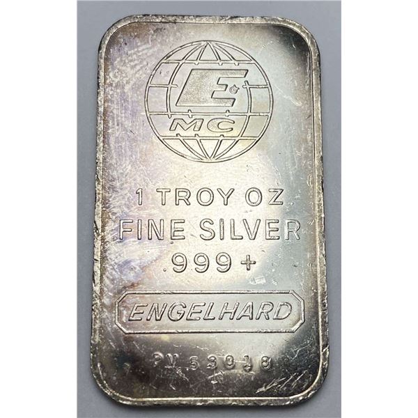 Vintage Engelhard 1 ozt .999 Silver Bar