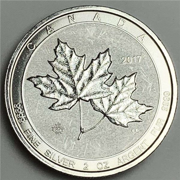 2017 Canada $10 Twin Maples 2 ozt .9999 Silver