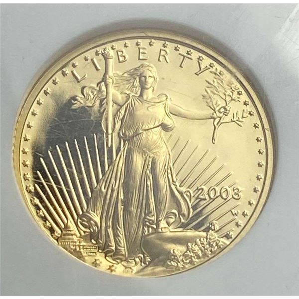 2003-W American $5 Gold Eagle 1/10th ozt NGC PF69 Ultra Cameo