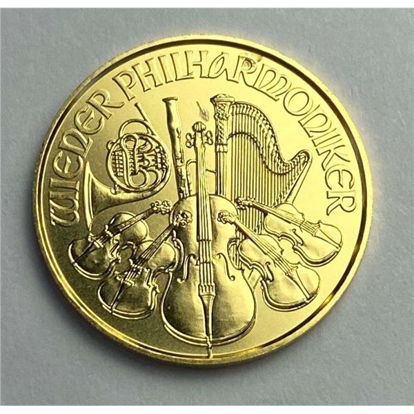 2020 Austrian Philharmonic 1/10th ozt .9999 Gold