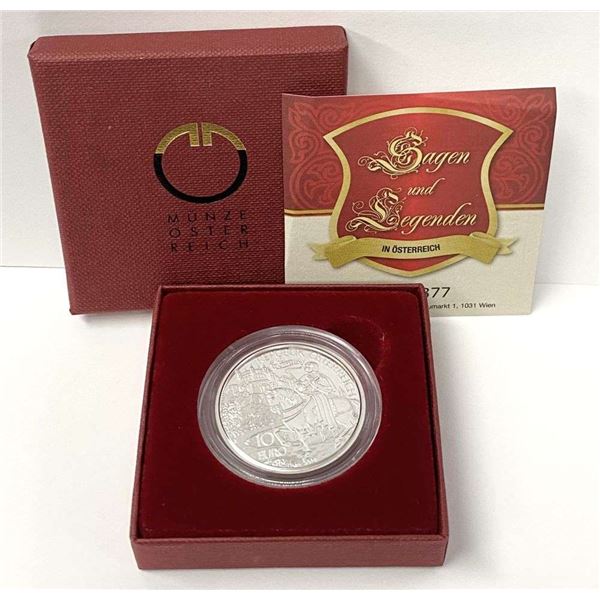 2009 Austrian 10 Euros .925 Silver .555 ozt