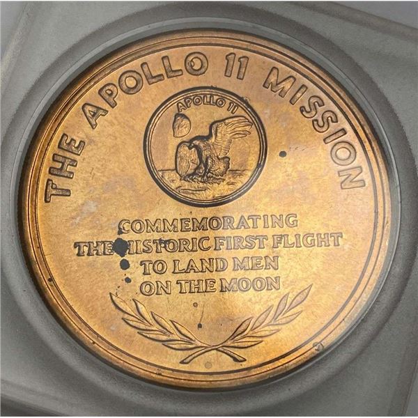 The Apollo 11 Mission "Man's First Landing On The Moon" Brass Medal