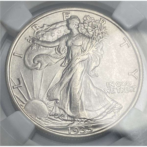1935 Walking Liberty Silver Half Dollar NGC MS62