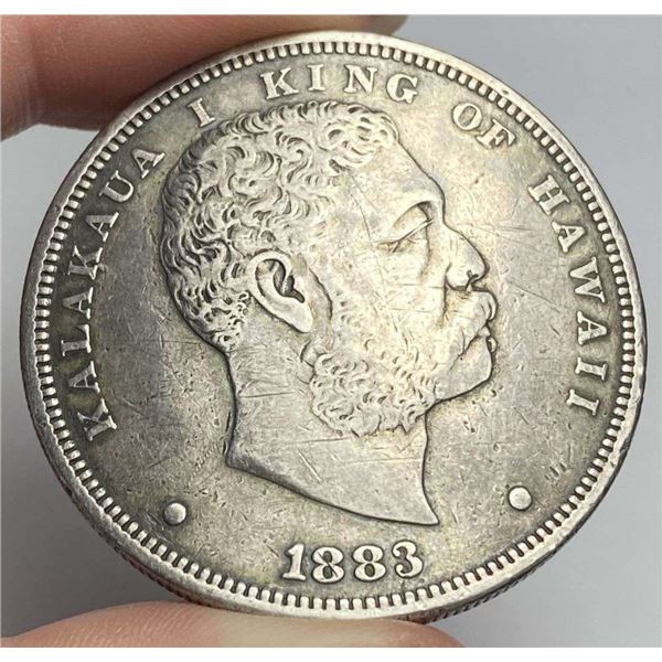 Extremely Rare 1883 Hawaiian Silver Dollar Belt Buckle
