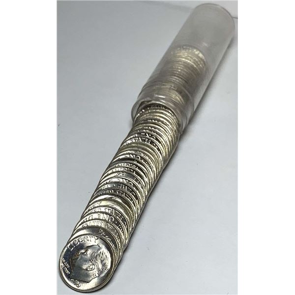 Roll (50-coins) 1961-D Roosevelt 90% Silver Dimes Mint Condition
