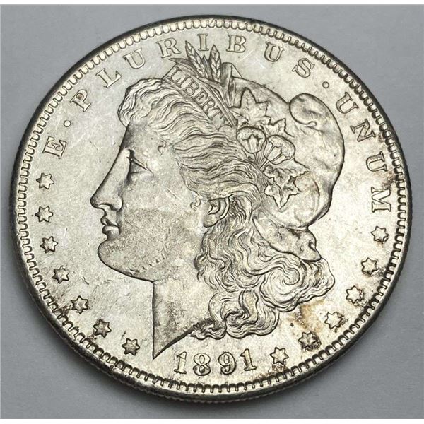 1891-S Morgan Silver Dollar MS63