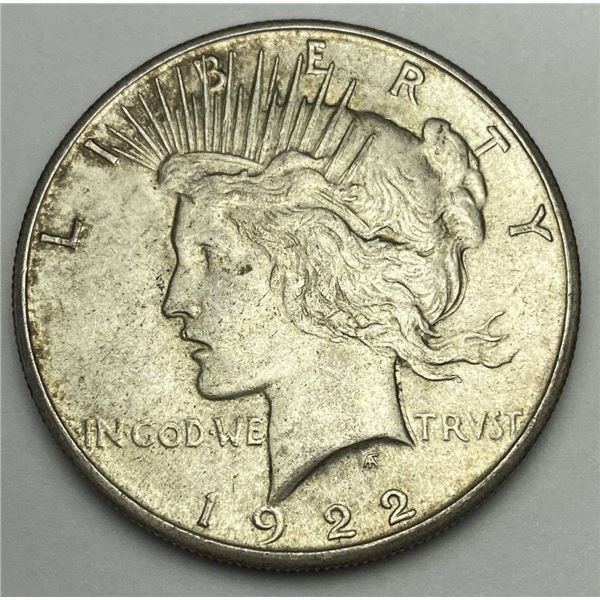 1922-S Peace Silver Dollar MS62