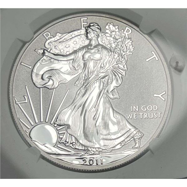 2011-P American Silver Eagle NGC Reverse PF69 25th Anniversary