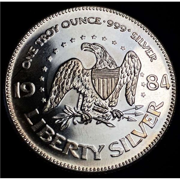 1984 A-Mark "Life Liberty Happiness" Proof 1 ozt .999 Silver