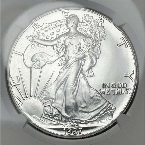 1987 American Silver Eagle NGC MS70
