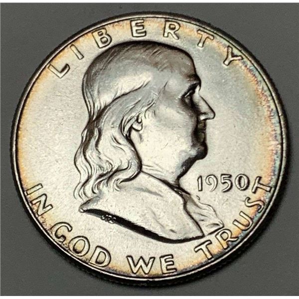 1950 Franklin Silver Half Dollar MS64