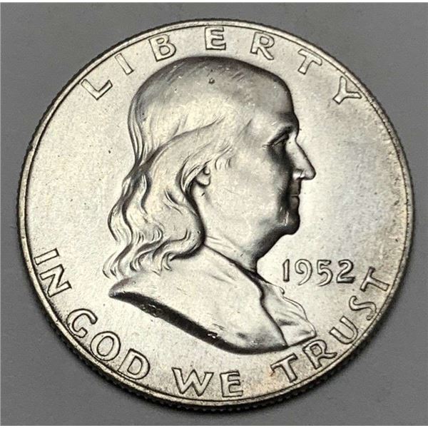 1952-D Franklin Silver Half Dollar MS66